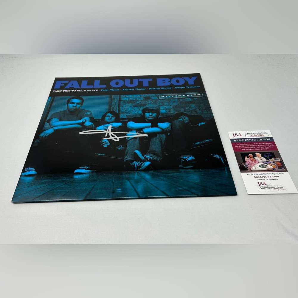 Andy Hurley signed Fall Out Brave Take This To‎ Your Grave Album JSA COA